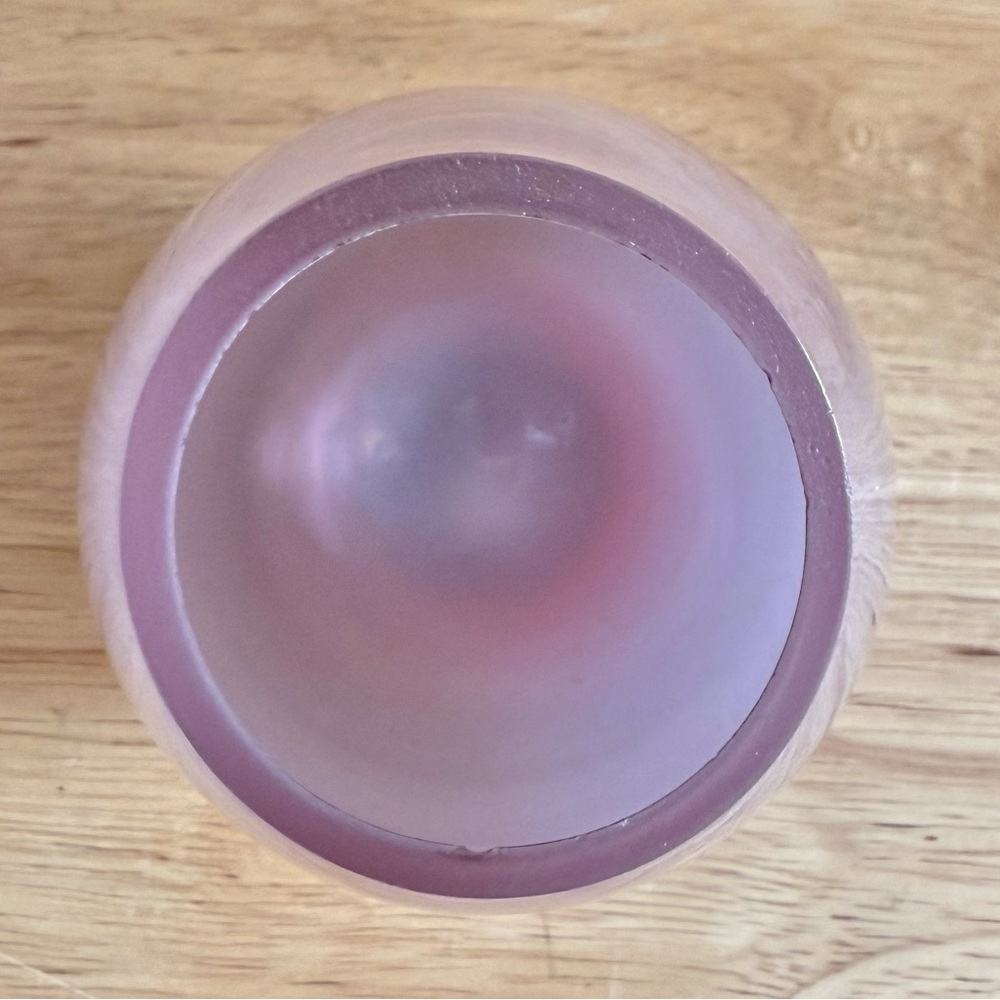 Vintage Lavender Ombre Art Glass Purple Gradient Vase Scandinavian Mid-Century - Picture 7 of 9